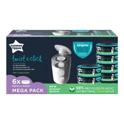   Tommee Tippee pelenkacsomagoló utántöltő - Twist and Click és Sangenic TEC citrus 6db
