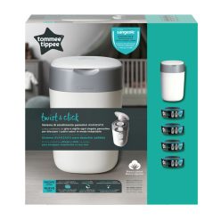   Tommee Tippee pelenkacsomagoló utántöltő 4db ajándék pelenkatároló szemetessel Twist & Click