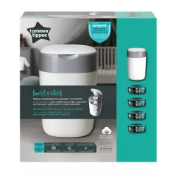   Tommee Tippee pelenkacsomagoló utántöltő 4db,  pelenkatároló szemetessel Twist & Click