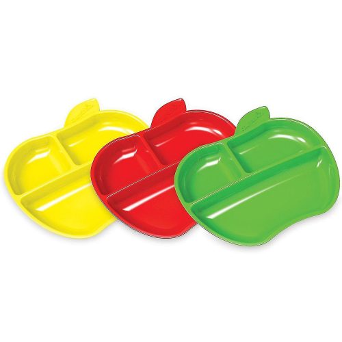 Munchkin tányér szett háromrekeszes Lil Apple 3db 6hó