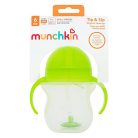 Munchkin itatópohár szívószálas súlyozott Tip and Sip 207ml 6hó zöld