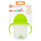 Munchkin itatópohár szívószálas súlyozott Tip and Sip 207ml 6hó zöld