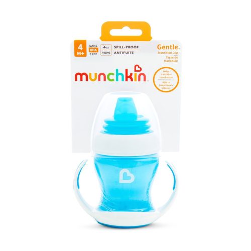 Munchkin tanulópohár Gentle 118ml 4hó kék