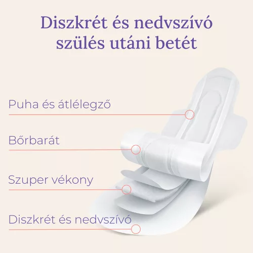 Lansinoh egészségügyi betét szülés utáni diszkrét és nedvszívó 2.héttől egyesével csomagolt 12db