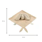 Nattou szundikendő plüss és pamut 28x28 cm LouLou Comforter elefánt zöld