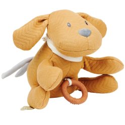   Nattou felhúzós zenélő játék jacquard nagy Charlie, a kutya karamell