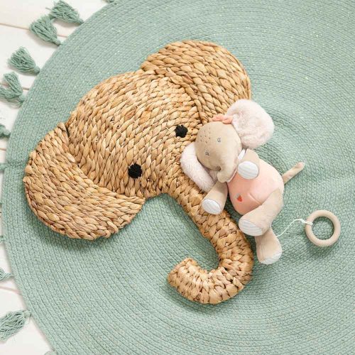 Nattou felhúzós zenélő játék plüss nagy Flo, Ernest and Oli - Oli, az elefánt