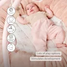 Nattou játszószőnyeg védőpárnával és játékhíddal FANFAN pink