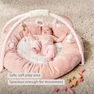 Nattou játszószőnyeg védőpárnával és játékhíddal FANFAN pink