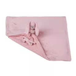   Nattou szunditakaró plüss foszforeszkáló Lapidou - Nyúl sötétpink