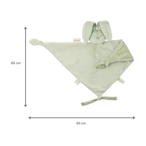Nattou szundikendő plüss Lapidou Maxi - nyuszi zöld