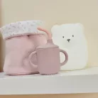 Nattou itatópohár szívószálas szilikon 150ml pink
