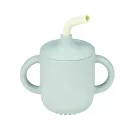 Nattou itatópohár szívószálas szilikon 150ml zöld
