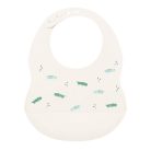 Nattou előke szilikon printed fehér