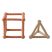 Nattou rágóka szilikon kocka és háromszög szett 2db karamell-bézs