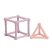 Nattou rágóka szilikon kocka és háromszög szett 2db lila-pink