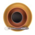 Nattou étkészlet szilikon 4 részes curry-terrakotta