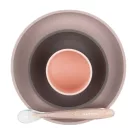Nattou étkészlet szilikon 4 részes pohárral pink-padlizsán