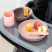 Nattou étkészlet szilikon 4 részes pink-padlizsán