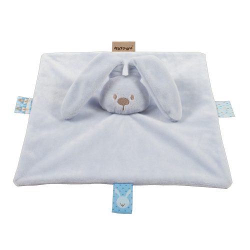 Nattou plüss szundikendő Lapidou - Nyúl kék 