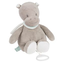   Nattou plüss zenélő Loulou, Lea and Hyppolite - Hyppolite, a víziló 25cm