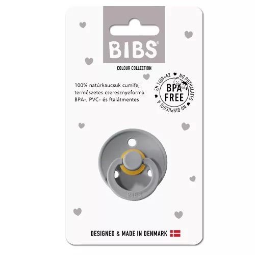 BIBS játszócumi - Colour natúr kaucsuk 0-6 hó delfin 1 db