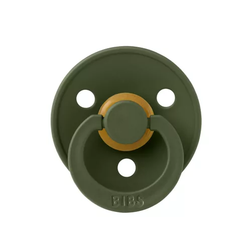 BIBS játszócumi - Colour natúr kaucsuk 0-6 hó terepzöld 1 db