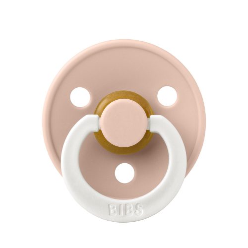 BIBS játszócumi - Colour natúr kaucsuk éjszakai 0-6 hó púderrózsaszín 1 db tasakban