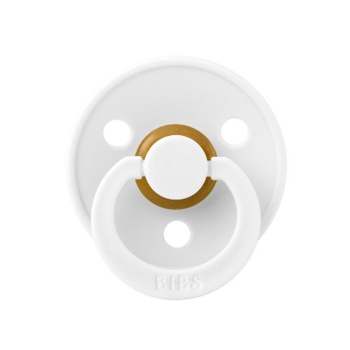 BIBS játszócumi - Colour natúr kaucsuk 6-18 hó hófehér 1 db tasakban