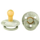 BIBS játszócumi – Tie Dye natúr kaucsuk 0-6 hó zsálya és krémfehér 2 db