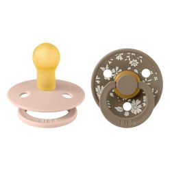   BIBS játszócumi – X Liberty Colour natúr kaucsuk 6-18 hó capel púderrózsaszín 2 db