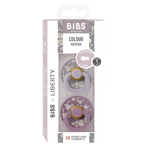 BIBS játszócumi - X Liberty Colour natúr kaucsuk 0-6 hó capel pasztellszürke 2 db