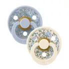 BIBS játszócumi - X Liberty Colour natúr kaucsuk 0-6 hó eloise hamvaskék 2 db