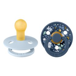   BIBS játszócumi – X Liberty Colour natúr kaucsuk 6-18 hó kamilla pasztellkék 2 db