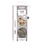 BIBS játszócumi - X Liberty Colour natúr kaucsuk 0-6 hó kamilla fenyőzöld 2 db