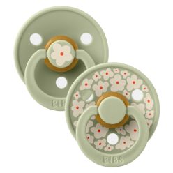   BIBS játszócumi - Studio Jázmin Colour natúr kaucsuk 6-18 hó zsálya mix 2 db