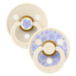   BIBS játszócumi - Studio Jázmin Colour natúr kaucsuk 6-18 hó krémfehér mix 2 db