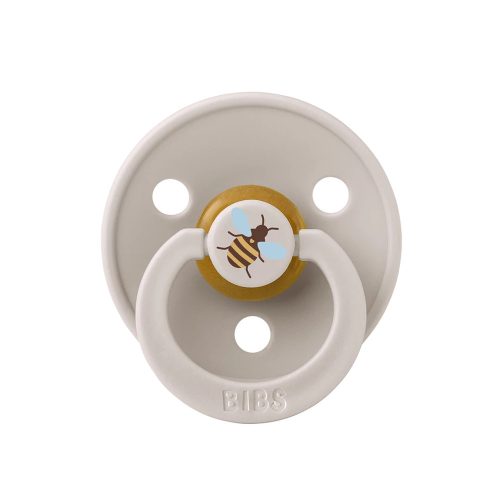 BIBS játszócumi - Studio Méhecske Colour natúr kaucsuk 6-18 hó gombaba 1db tasakban