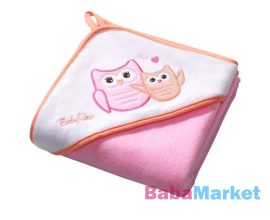 babatörölköző - BabyOno fürdőlepedő - 76 cm rózsaszín 