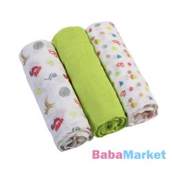 BabyOno textilpelenka színes 3db 348/01 zöld