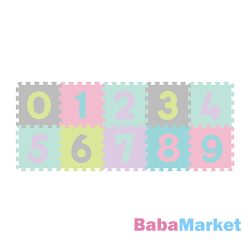 Habtapi - szivacspuzzle játszószőnyeg - számok 10 db 274 02 pasztell
