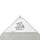 BabyOno fürdőlepedő kapucnis bambusz 100x100cm szürke róka 346/03