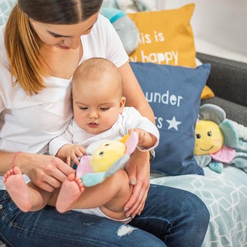 BabyOno csörgő Rainbow flower plüss virág 609