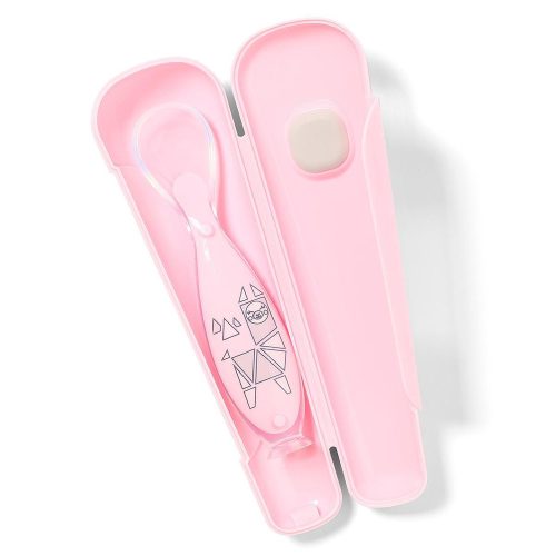 BabyOno etetőkanál szilikon, tapadókorongos, tokkal 1461/01