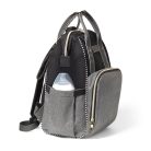 BabyOno pelenkázótáska hátizsák OSLO STYLE 30x40x16cm 1424/01 fekete/szürke