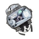 BabyOno pelenkázótáska hátizsák OSLO STYLE 30x40x16cm 1424/01 fekete/szürke