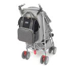 BabyOno pelenkázótáska hátizsák OSLO STYLE 30x40x16cm 1424/01 fekete/szürke