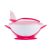 BabyOno tányér - tapadó aljú, fedeles, kanállal rózsaszín 1063/03