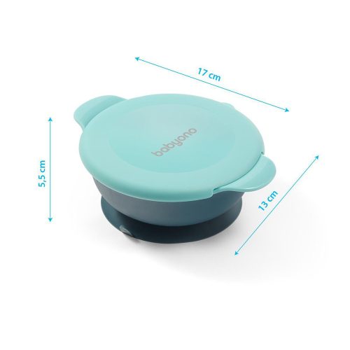 BabyOno tányér - Snack tartó, tapadó aljú, fedeles 1078