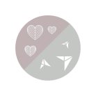 BabyOno evőeszköz-készlet - rozsdamentes acél szürke szív/papírrepülő 1065/02